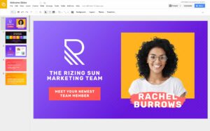 Google Slides marketing team digital signage