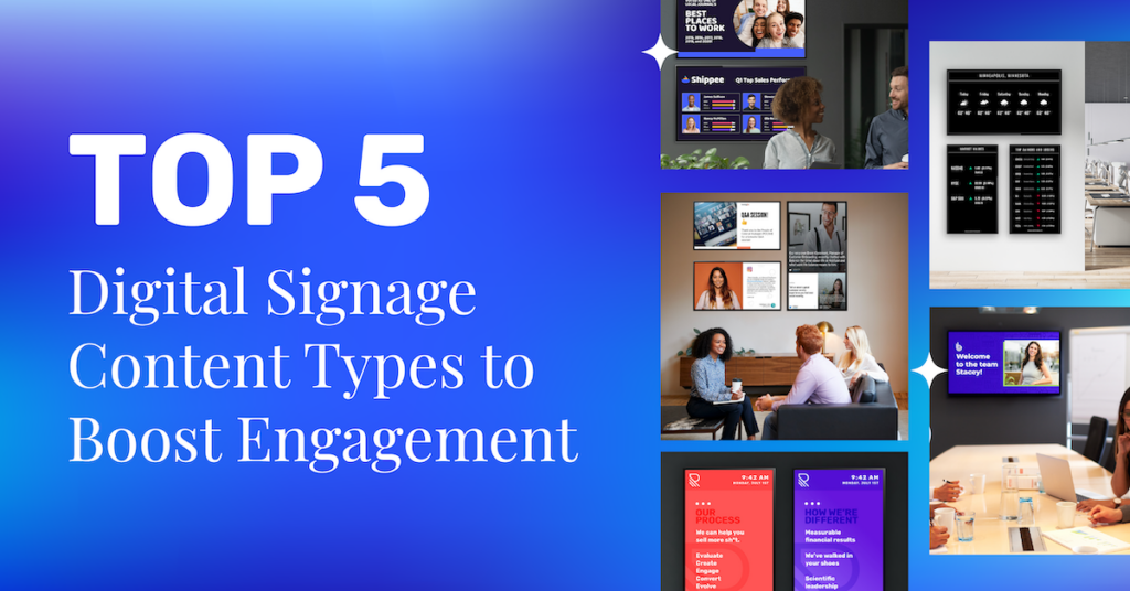 5 Digital Signage Content Types to Boost Engagement in Your Organization