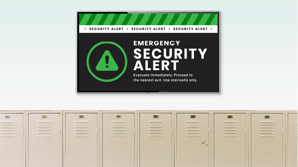 7 Benefits of Digital Signage in Education - Emergency and Security Alerts