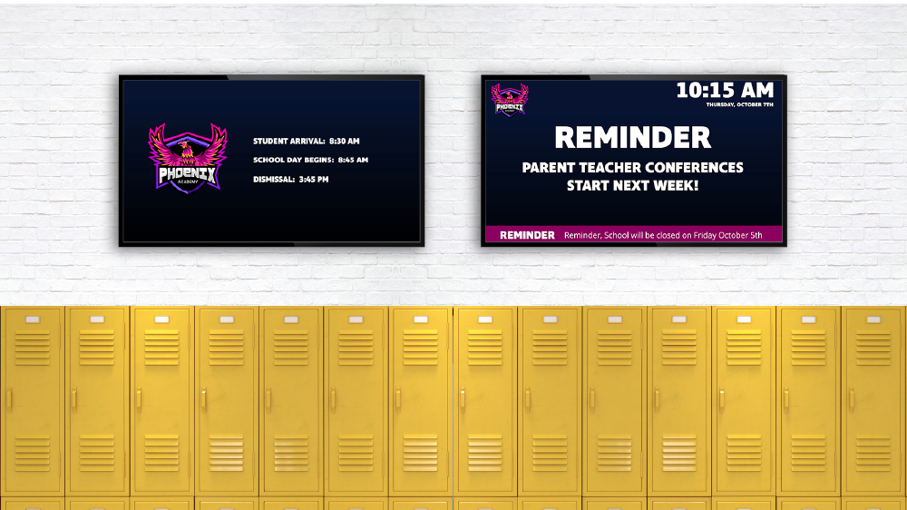 7 Benefits of Digital Signage in Education - Schedules and Reminders