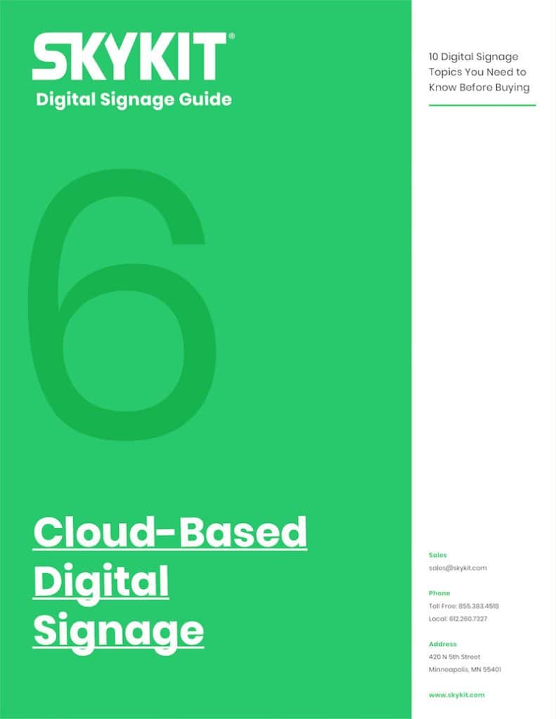 skykit cloud-based digital signage