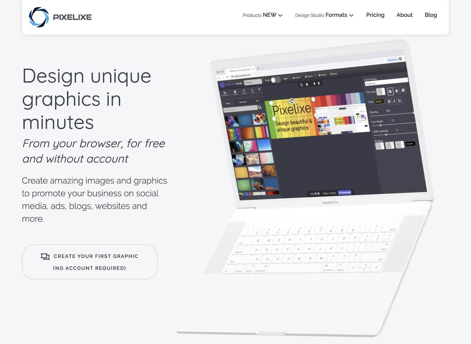 Pixelixe digital signage design tool website
