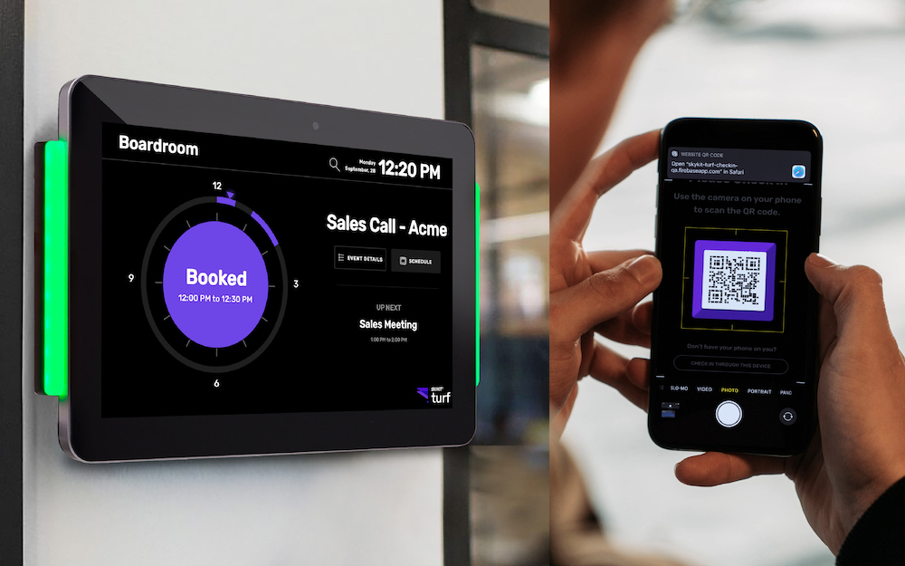 Skykit Turf Digital Signage and Check-In and Space Reservation Tool | Intelligent Space Reservation and Employee And Visitor Management Solutions