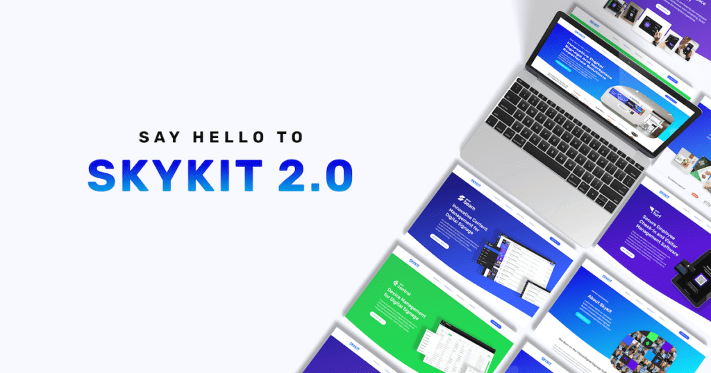 skykit website screenshots showing updates