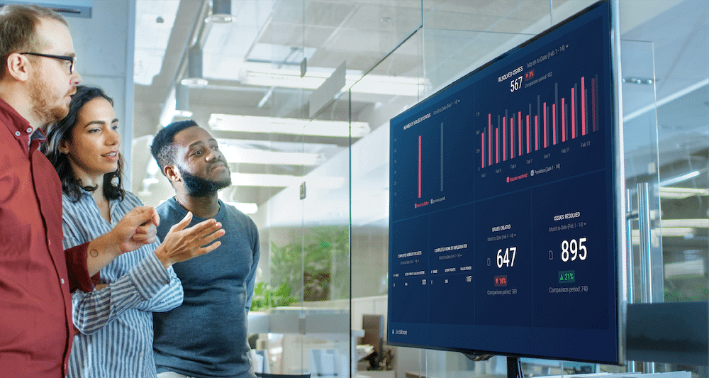 Real-Time Data Skykit Dashboards used in Product development office