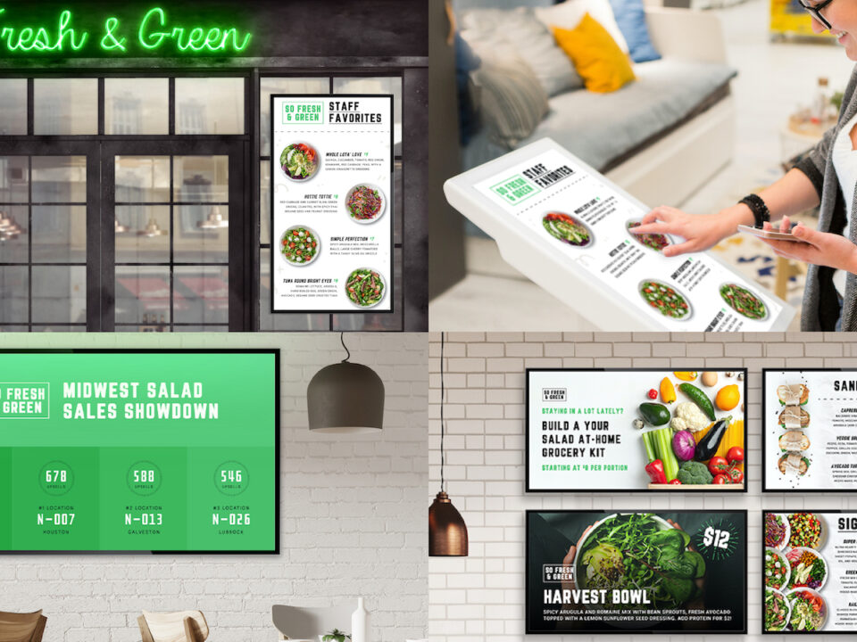 digital menu boards for food trucks, digital signage for restaurants
