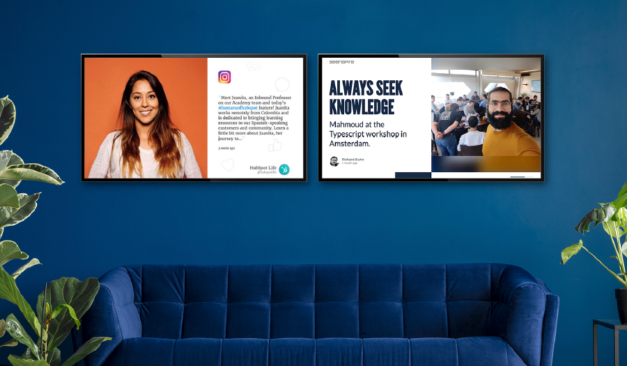 Real-Time Social Media Feeds | Skykit Digital Signage Employee Experience Solutions