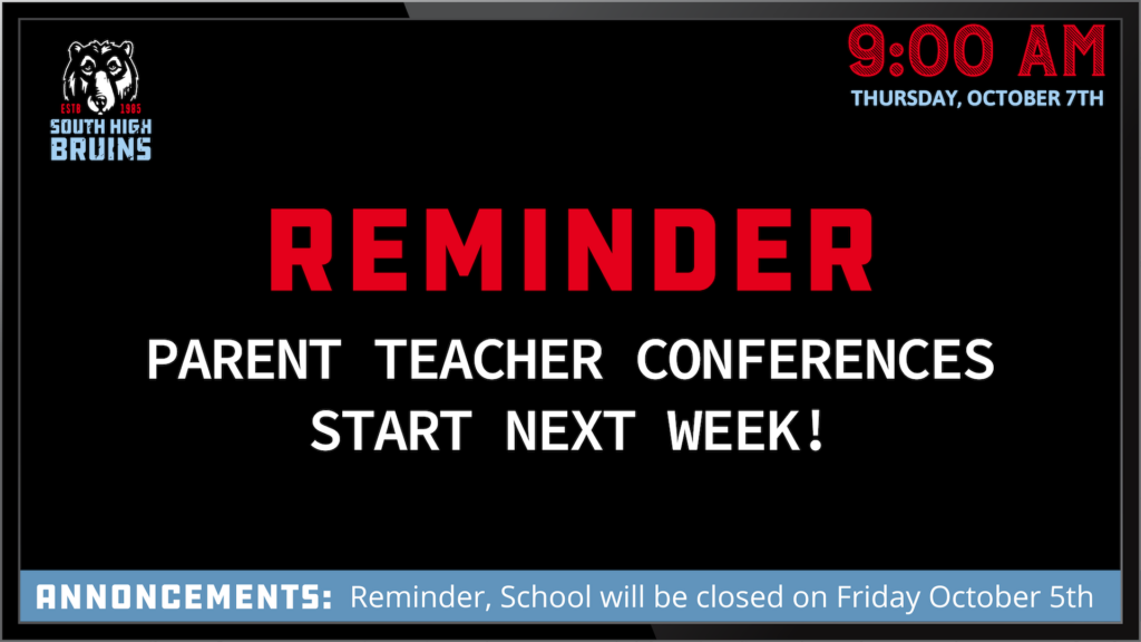 Digital Signage for Education | Schools and Universities: South HighSchool Display Landscape 3